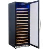 Eurodib USF128S, Single Zone Stainless Steel Black Wine Cabinet, 138 Bottles, 200W
