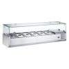 Coldline CTP60SG 60-inch Refrigerated 6 Pan Glass Top Cover Countertop Salad Bar
