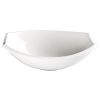 Winco WDP006-205, 11-inch Length 14 Oz Ardesia Bergomi Porcelain Oval Bowl, Creamy White, 12/CS