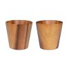 Wilmax ZG-660820, 8.4 Oz 6-Inch Dia Acacia Wood Cone Shaped Cup, 36/CS