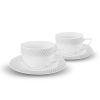 Wilmax WL-880106, 6 oz. Julia Collection White Porcelain Cappuccino Cups & Saucers in a Gift Box, 6 Set/CS (Discontinued)
