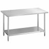 Prepline PWTG-2448, 24x48-inch Stainless Steel Worktable with Galvanized Undershelf