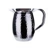 Winco WPB-3CH, 3-Quart Stainless Steel Bell Pitcher with Ice Guard, Hammered