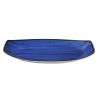 Yanco LY-213BU 13x7.375x1.5-Inch Lyon Blue Porcelain Rectangular Blue Plate, DZ