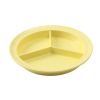 Yanco NS-701Y 8.75-Inch Nessico Melamine Deep Round Yellow 3-Compartment Plate, 24/CS