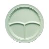 Yanco NS-703G 10.25-Inch Nessico Melamine Deep Round Green 3-Compartment Plate, 24/CS