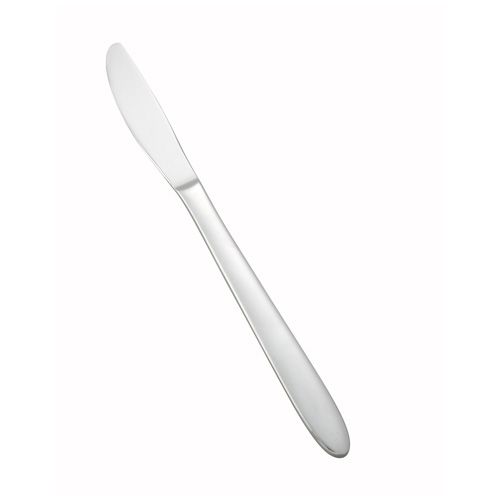 Winco 0019-08, Flute Heavyweight Dinner Knife, 18/0 Stainless Steel, Mirror Finish, 12/Pack