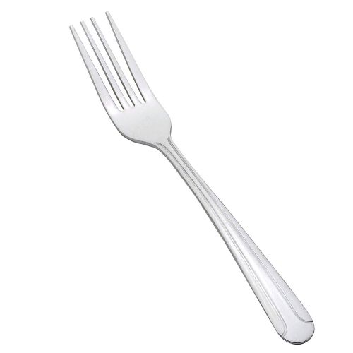 Winco 0081-05, Dominion Medium Weight Dinner Fork, 18/0 Stainless Steel, Vibro Finish, Clear View 24/Pack