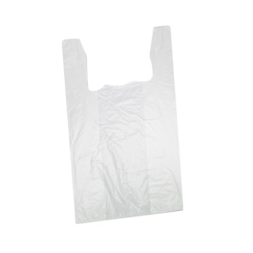 Rainbow 1/10W-2000, 1/10-Size White Plastic T-Shirt Shopping Bags, Small, 2000/CS