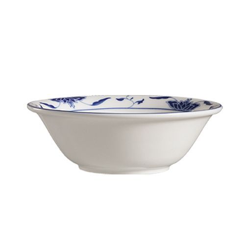 C.A.C. 103-84, 36 Oz 8-Inch Blue Lotus Porcelain Noodle Bowl, 2 DZ/CS