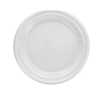 Dart 10PWF 10.25-Inch Famous Service Round White Impact Plastic Plate, 1000/CS