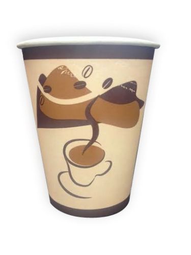 SafePro 10VT, 10 Oz Tall Coffee Beans Paper Cups, 1000/Cs