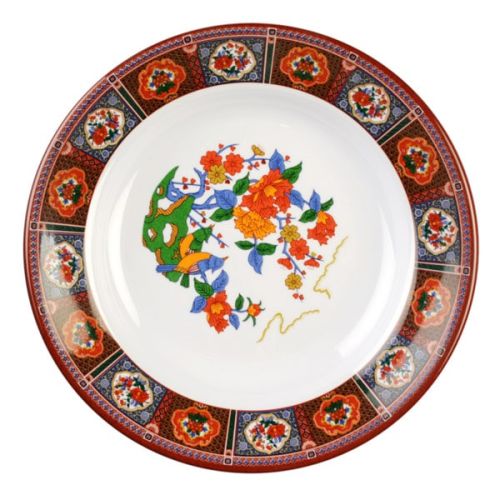 Thunder Group 1107TP 5 Oz 7 Inch Asian Peacock Melamine Round Soup Plate, DZ