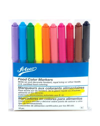 Ateco 1110, Set of 10 Food Color Markers