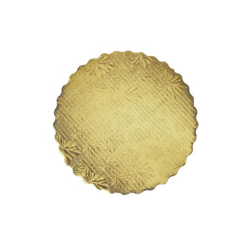 SafePro 12RGS 12-Inch Gold Round Scalloped Cardboard Pads, 0.08 Inches Thick, 100/CS