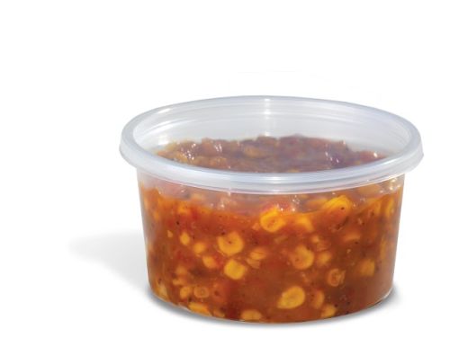 Placon 12RPL, 12 Oz Deli Container Base, 500/Cs. Lids Are Sold Seperately.