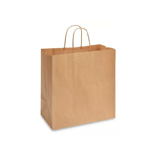 DURO 13x7x13-Inch Kraft Paper Shopping Bag with Twisted Handles, 250/CS