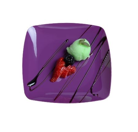 Fineline Settings 1506-PRP-X, 5.5-Inch Renaissance Purple Plastic Salad Plates, 10/CS