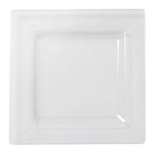 Fineline Settings 1609-CL, 9.5-inch Solid Squares Clear Dinner Plate, 120/CS