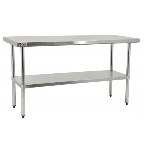 Omcan 17585, 30x36-inch Elite Series Stainless Steel Heavy Duty Work Table with Galvanized Undershelf