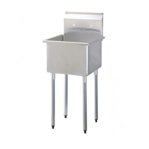 L&J SK2124-1 21x24-inch Stainless Steel 1-Compartment Utility Sink