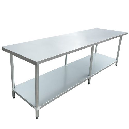Omcan 20434, 30x84-inch Elite Series Stainless Steel Work Table with Galvanized Undershelf