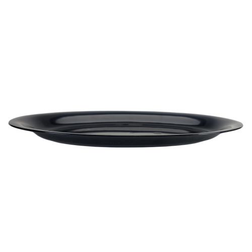 Douglas Stephen Plastics 1116RB, 11x16-Inch Black Oval Plastic Tray, 25/CS|  McDonald Paper & Restaurant Supplies