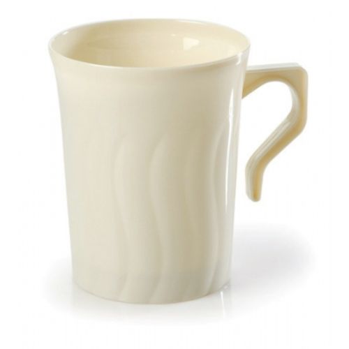 Fineline Settings 208-BO, 8 Oz Flairware Polystyrene Bone Coffee Mugs, 288/CS (Discontinued)