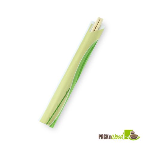 PacknWood 209BBBAG20-X, 7.9-inch Bamboo Chopsticks in Sleeve, 100/PK