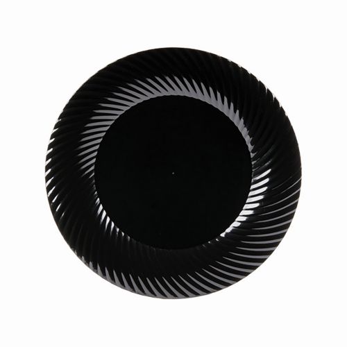 CLOSEOUT - Berry Plastics 21029BK, 9-Inch Black Round Plastic Plate, 240/CS