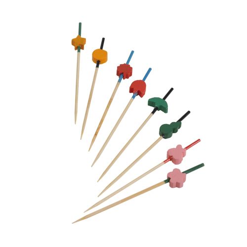 PacknWood 210BBART9, 3.55-Inch Bamboo Art Skewers (Assorted Colors & Designs), 2000/CS