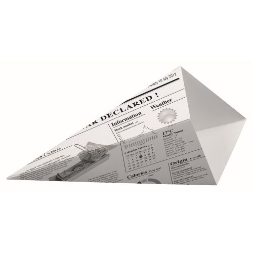 PacknWood 210CNEWS450, 14.5 Oz Sturdy Paper Cones with Newspaper Print, 500/CS