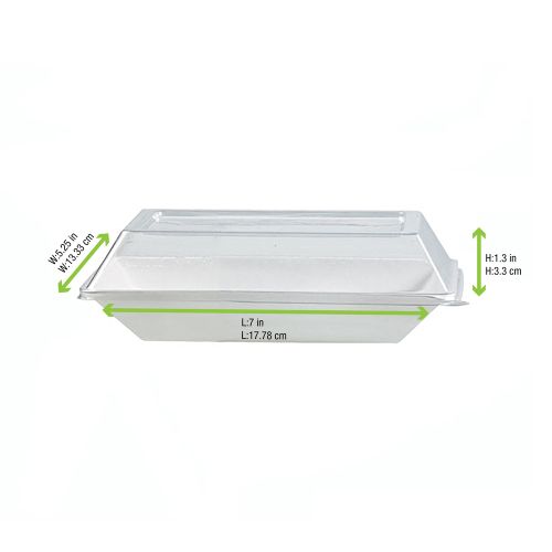PacknWood 210ECODL1814, 7x5.25x1.3-Inch Clear PET Lid for 210ECOD1814, 100/CS