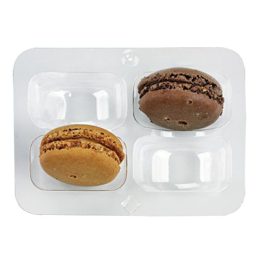 PacknWood 210MACINS4, 4.3-inch Insert for 4 Macarons (2x2) with Clip Closure, 250/CS