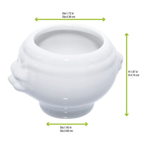 PacknWood 210MBPLION, 2.6 Oz Mini Porcelain Soup Tureen, 36/PK
