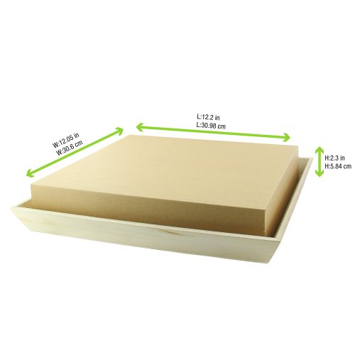 PacknWood 210NOAHLID31, 12-inch Kraft Cardboard Lid for 210WOODTRAY31, 50/PK