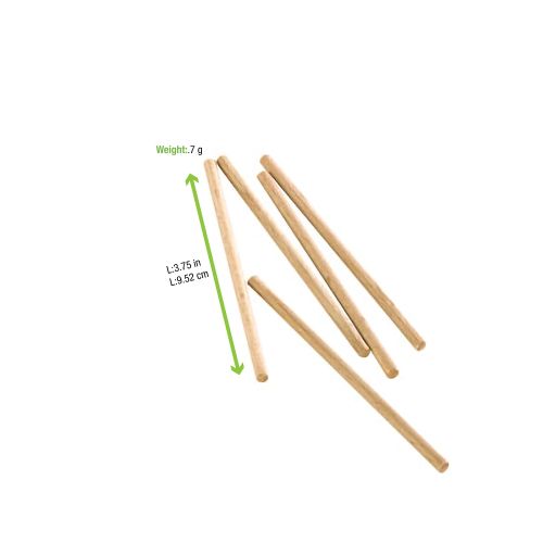 Packnwood Wooden Cake Pop Sticks - Dia: 0.15 - L: 3.7,500/cs
