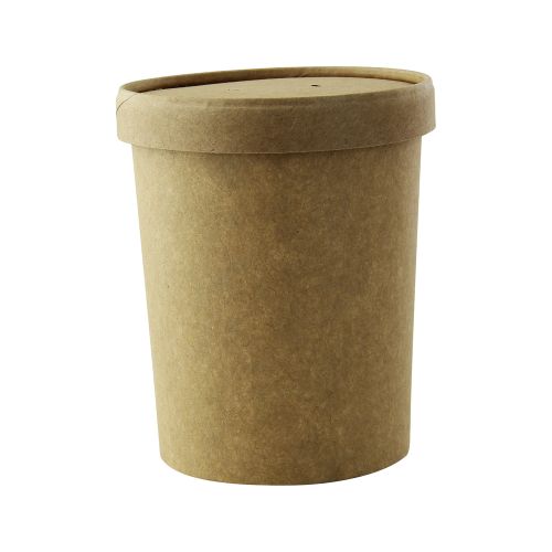 12 oz. Kraft Paper Food Container and Lid Combo, Pack of 250