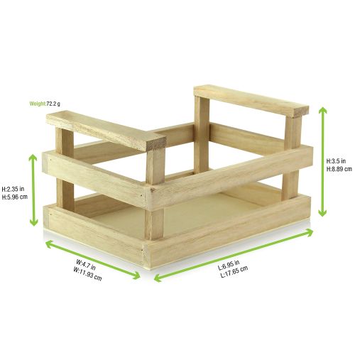 PacknWood 210WP170120, 6.7-inch Wood Crate, 12/PK