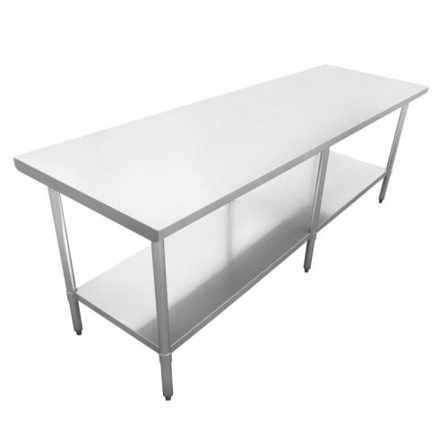 Omcan 22076, 30x84-inch Stainless Steel Work Table with Galvanized Undershelf