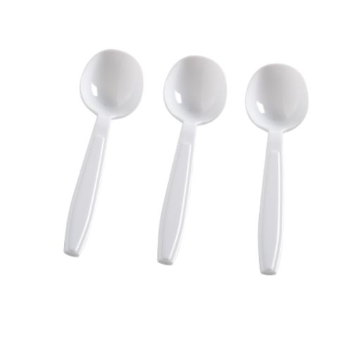 Fineline Settings 2525-WH, 7.75-inch Flairware Extra Heavy White Polystyrene Soup Spoons, 1000/CS