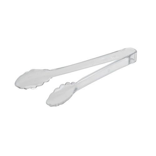Fineline Settings 3311-CL-X, 9-Inch Platter Pleasers Clear Plastic Scalloped Tongs