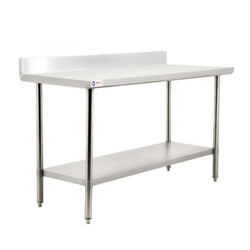 Omcan 44337, 24x36-inch Stainless Steel Work Table with 4-inch Backsplash