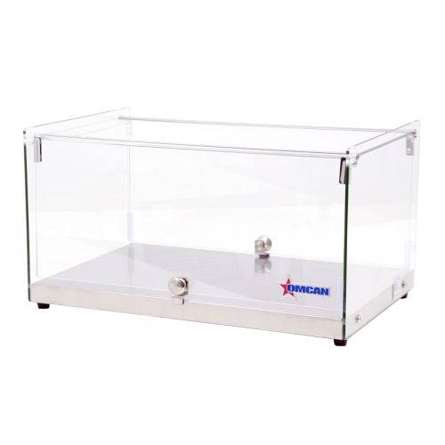 Omcan 44371, 22-inch Countertop Angled Front Glass Food Display Case, 35L Capacity
