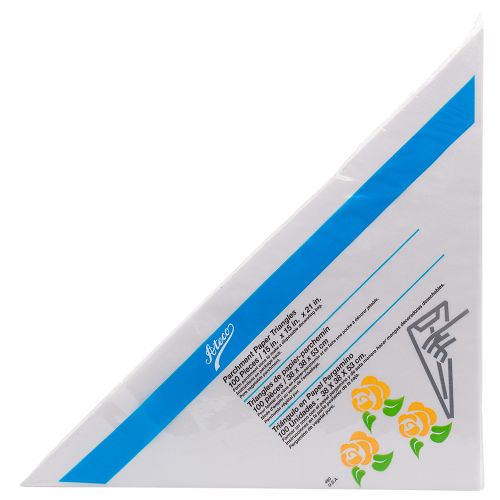 Ateco 450, 15-Inch Parchment Triangles, 100-Piece Package