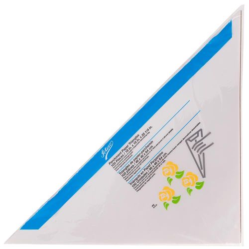 Ateco 452, 18-Inch Large Parchment Triangles, 100-Piece Package