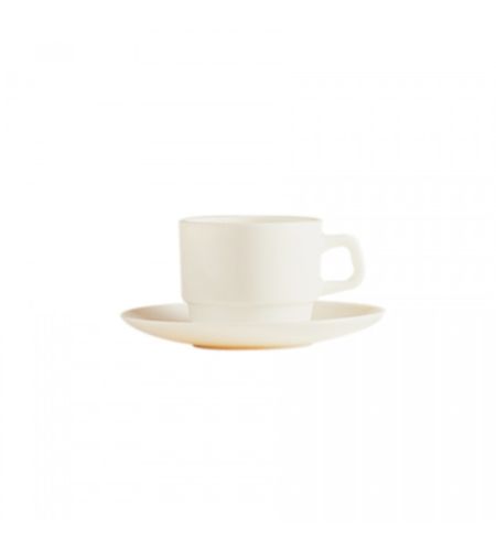 Arcoroc 47982, 8 Oz Opal Reception Ivory Stackable Cup, 36/CS (Discontinued)