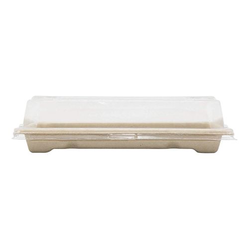 STI ST-4G-LID, 8.63x3.5-Inch OPS Clear Plastic Sushi Tray Lid, 800/CS (Bases Sold Separately)