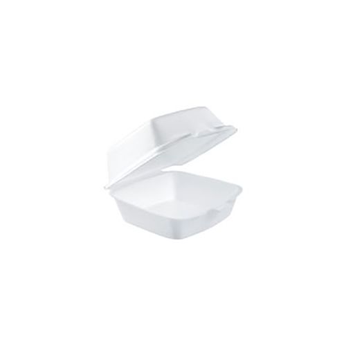 25 5" Sandwich Container White Foam Hinged Lid Food Tray Dart Take Out Party