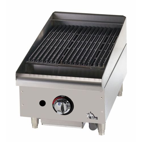 Star Manufacturing 6015CBF, 15-Inch Star-Max Countertop Lava Rock Gas Charbroiler, cULus, UL, ISO 9001:2000